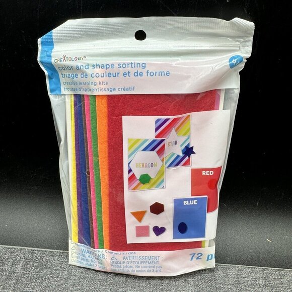 Creatology Felt Play Telling Time Lacing Color Shapes Magnetic Letter Board 4+ - Picture 3 of 5